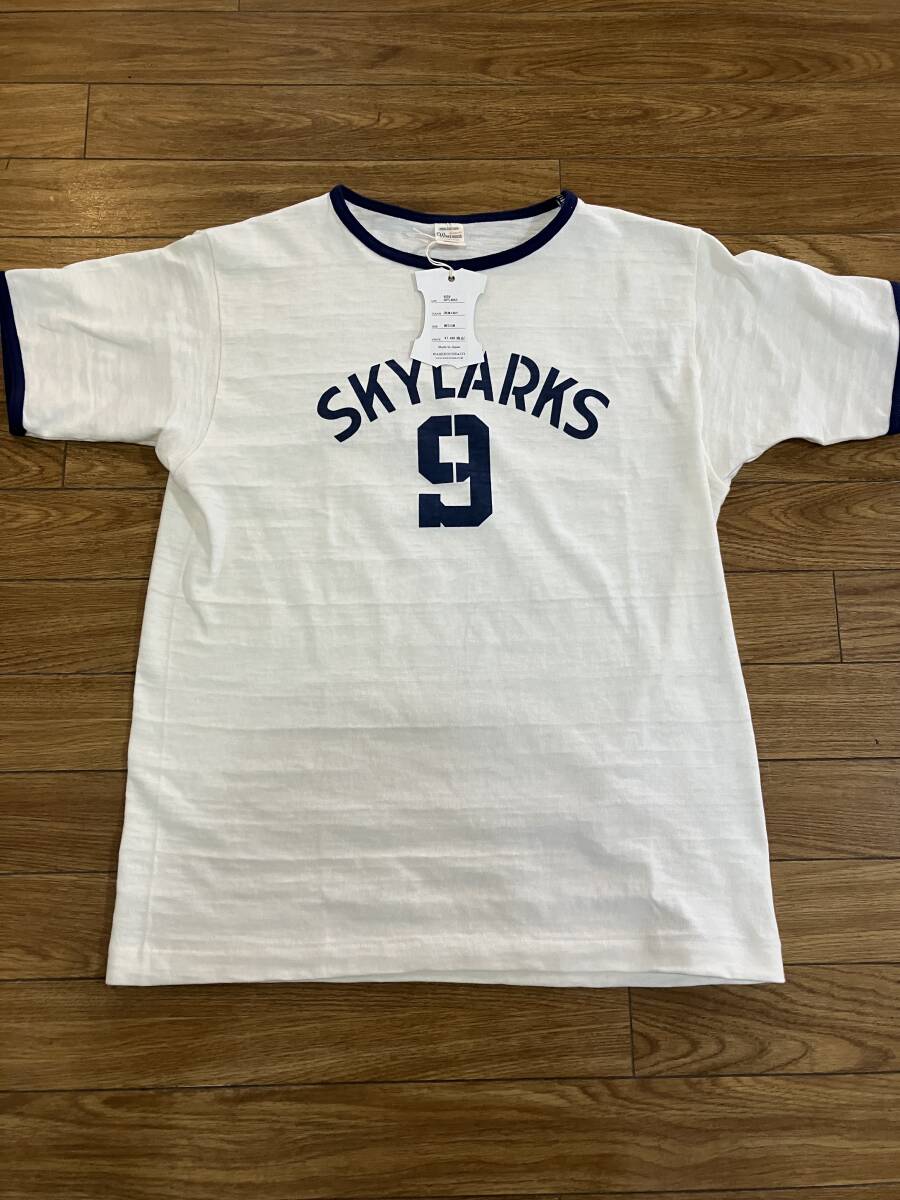 WAREHOUSE リンガーTEE 4059 SKYLARKS CREAM×NAVY Mサイズ拍卖