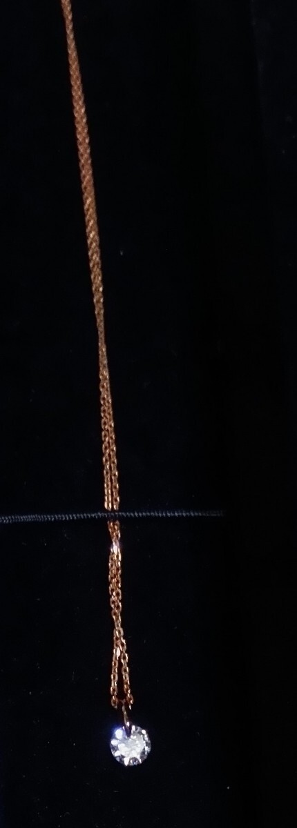 天然ダイヤモンド一粒ネックレス 0.279ct 未使用 グリーティング付 K18拍卖