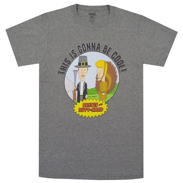 BEAVIS AND BUTT-HEAD ビーバスアンドバットヘッド Thanksgiving Graphite Tシャツ XLサイズ オフィシャル拍卖