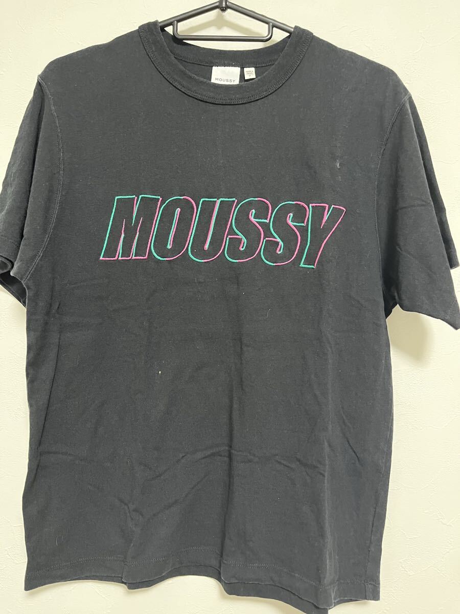 お値下げ!送料込! MOUSSY Tシャツ 黒 フリーsize used 拍卖