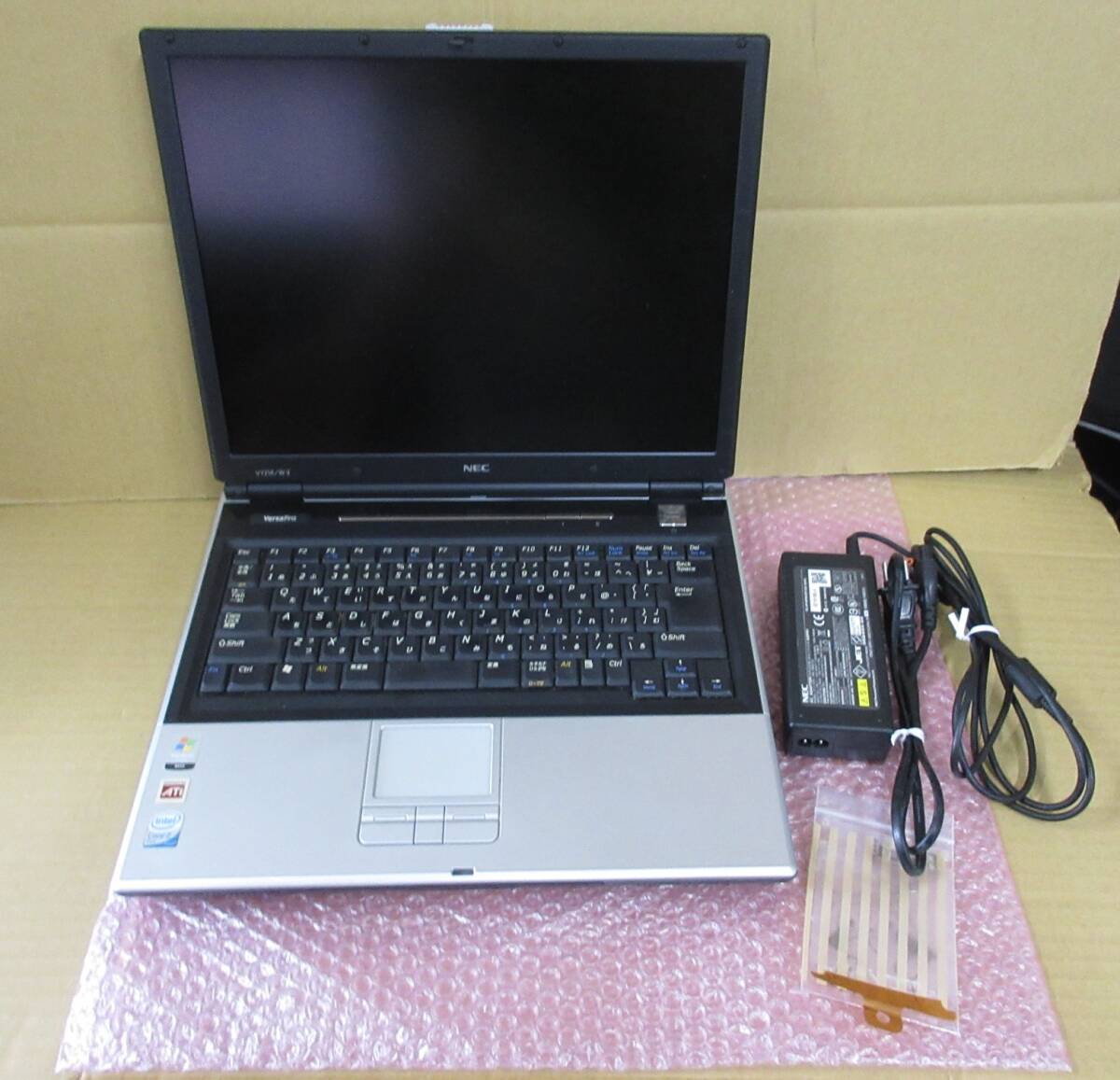 ★ジャンク★NEC VersaPro VY21A/W-2 Core2Duo/メモリ 1.5GB/HDD無し/純正ACアダプターつき拍卖
