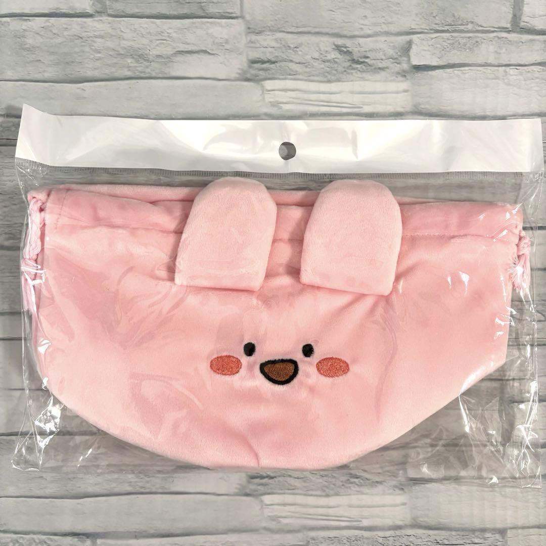 あさみみちゃん ふかふか耳付ソフトボア巾着 ポーチ うさぎ お弁当袋 ランチ 道具入れ 小物入れ ランチ巾着 化粧ポーチ拍卖