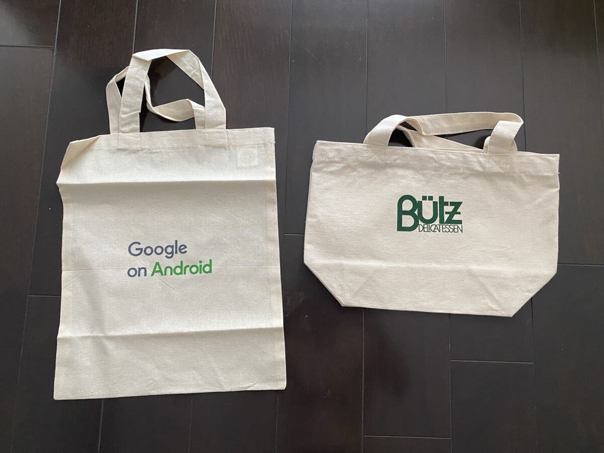 Googleエコバック &Butzキャンパス地バッグ 新品未使用☆トートバッグ オリジナルトートバッグ エコバッグ拍卖