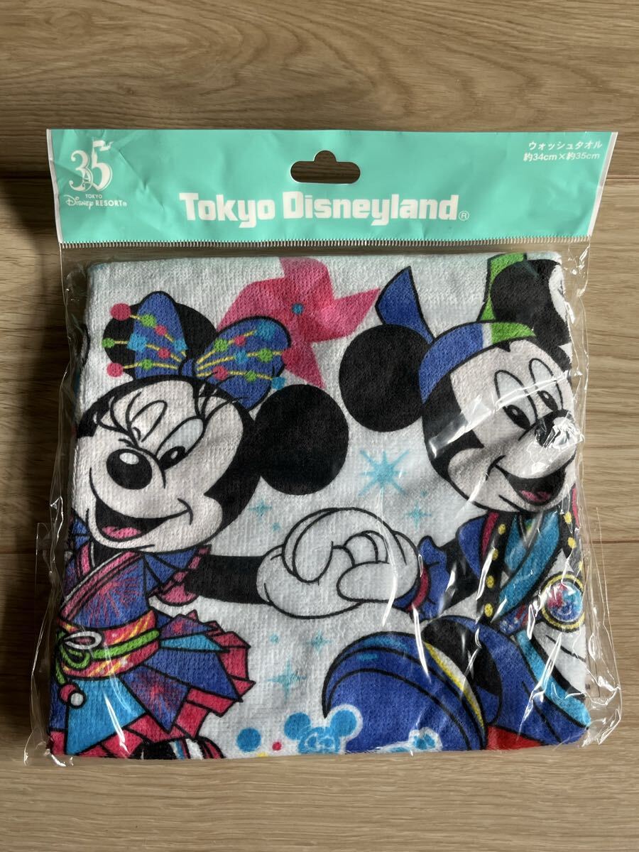 未開封未使用品◇ディズニー ウォッシュタオル ミッキー&ミニー 夏祭り拍卖