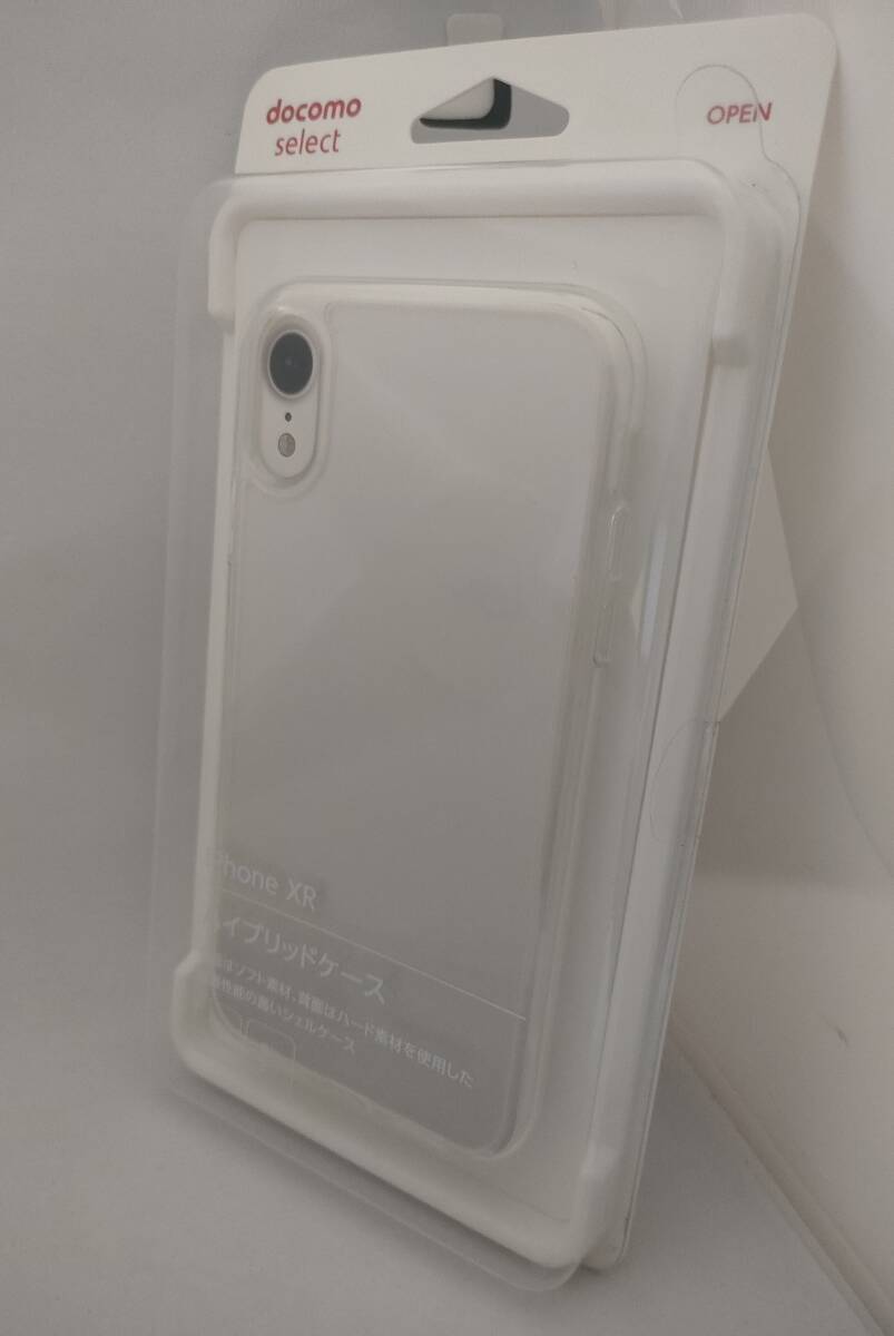 送料無料【訳あり未使用・開封品】docomo select iPhoneXR ハイブリッドケース クリア ハイブリッドケース■ドコモ純正ケース拍卖