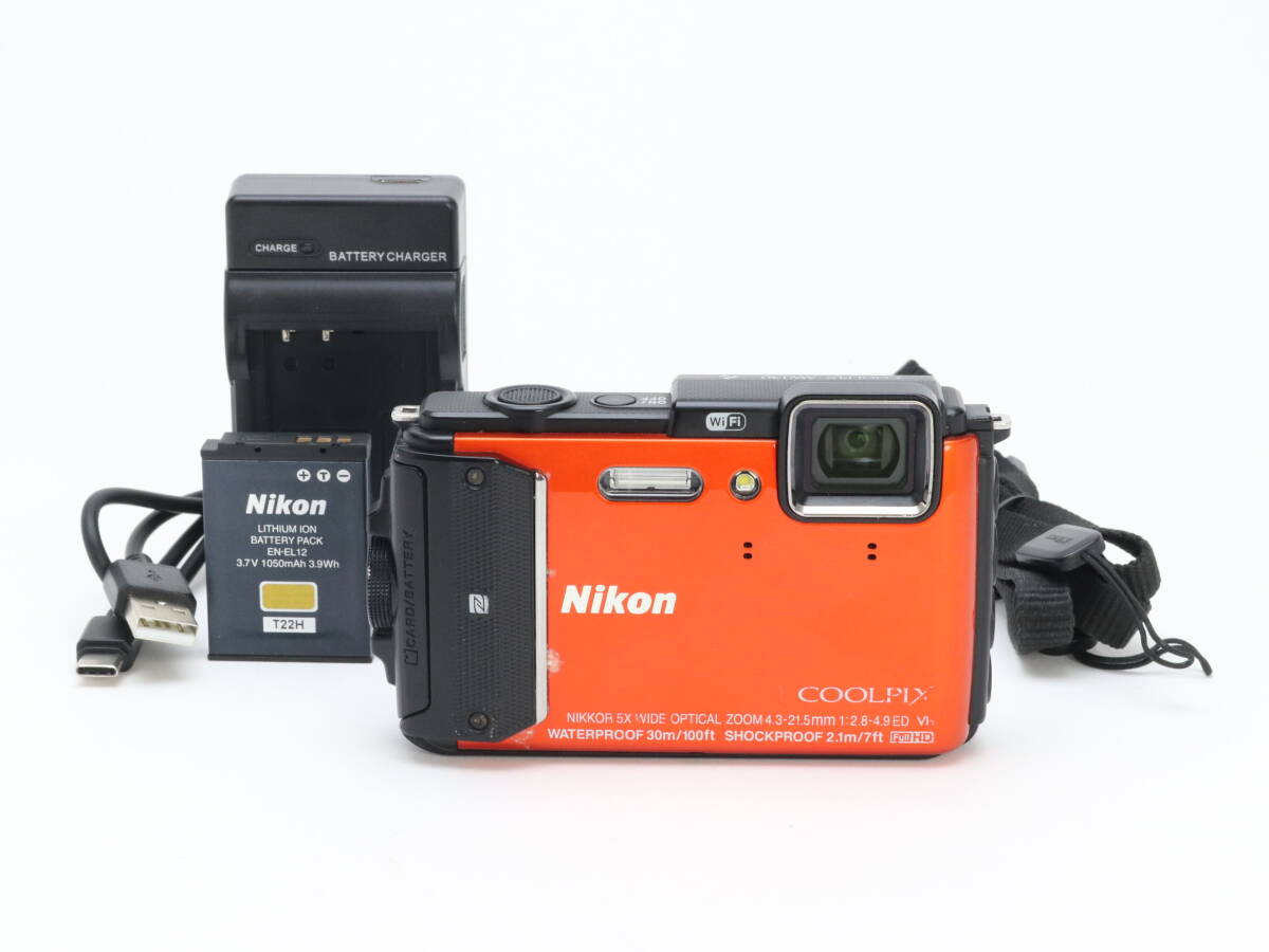 B (並品) Nikon ニコン COOLPIX AW130 オレンジ 初期不良返品可 88-234拍卖