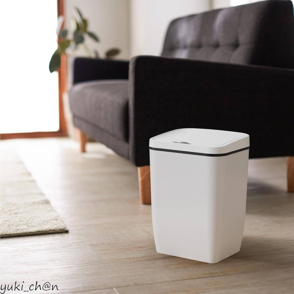 タッチレスセンサー式 ゴミ箱 ダストボックス 蓋付き 自動開閉 袋が見えない シンプル 馴染みやすい おしゃれ 防臭 静音 室内 ホワイト 12L拍卖