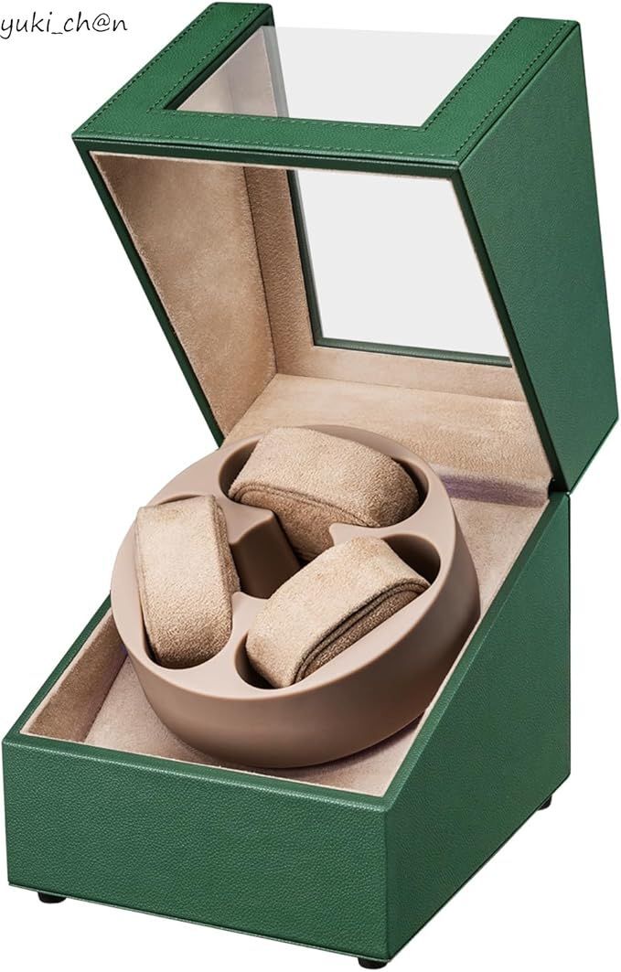 ワインディングマシーン 3本巻き ウォッチワインダー 自動巻き時計ワインディングマシーン マブチモーター C04:グリーン3+0L拍卖