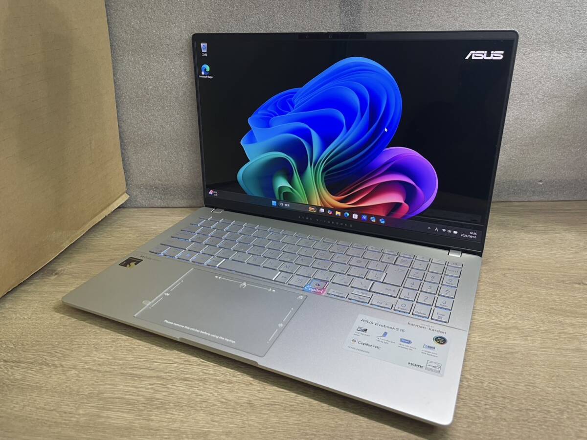 ASUS ノートパソコン Vivobook S 15 クールシルバー S5507QA-HA321W [Copilot+ PC/15.6型/Snapdragon X Elite/メモリ:32GB/SSD:1TB 美品拍卖