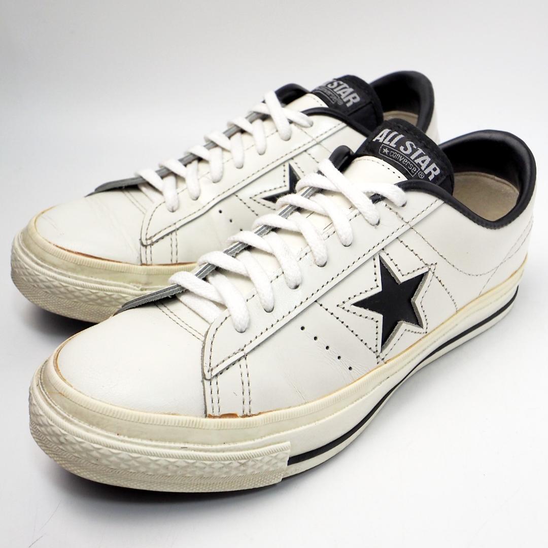 コンバース CONVERSE ワンスター ONE STAR  レザースニーカー 白 ホワイト 日本製 サイズ5 24cm相当 拍卖