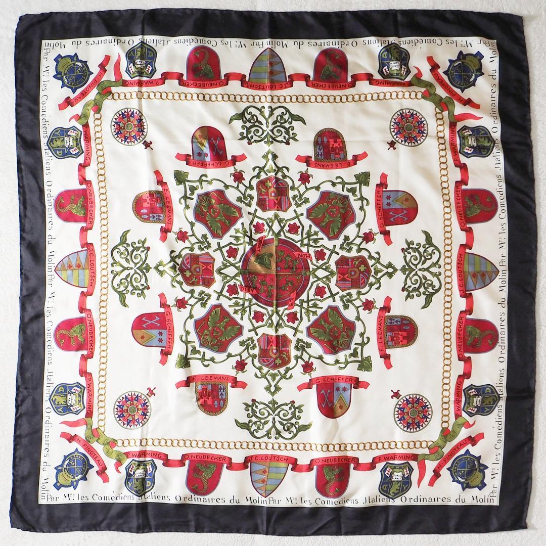 エクセレント Excellent 高級シルク100% スカーフ 大判拍卖