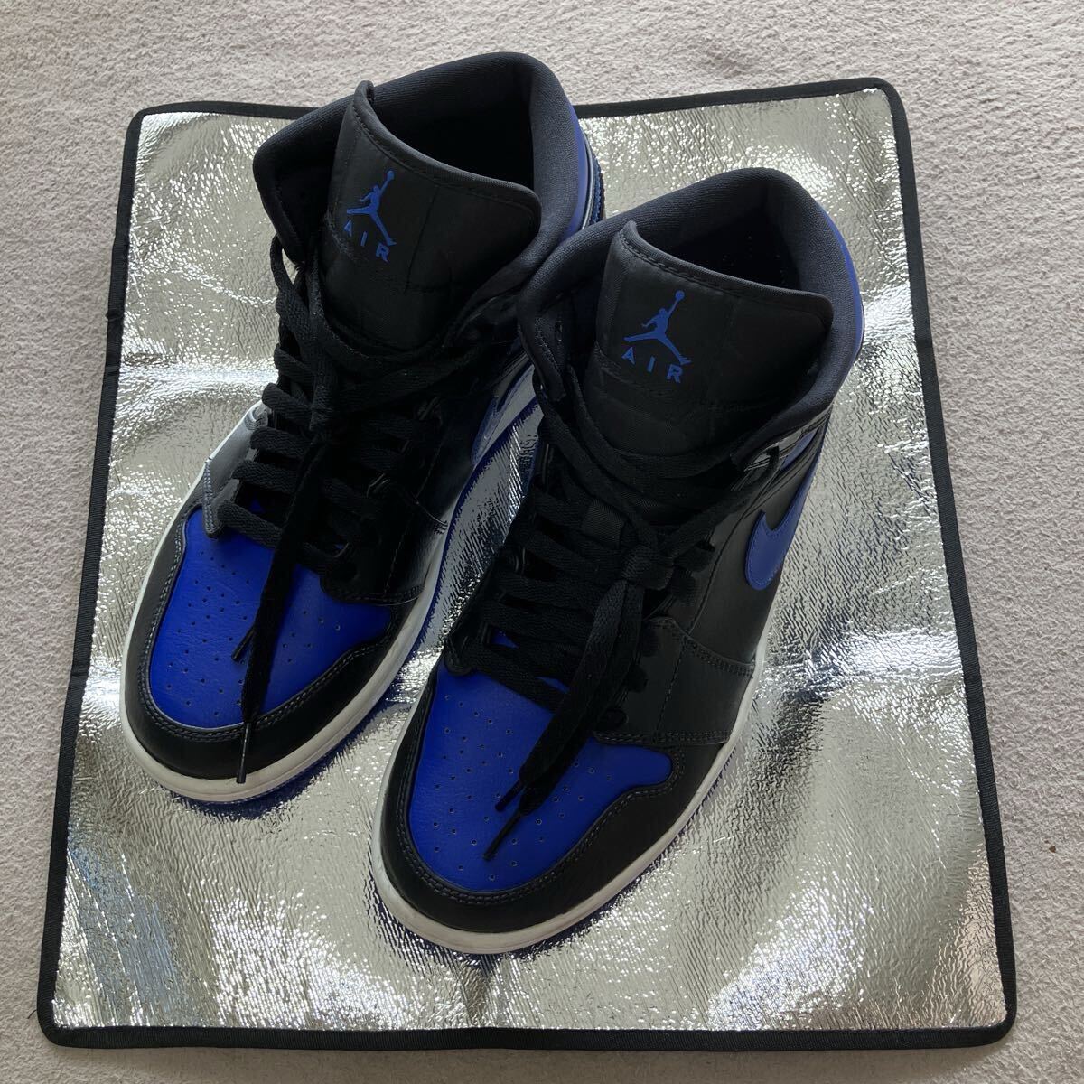NIKE AIR JORDAN 1 MID HYPER ROYAL BLUE ナイキ エアジョーダン ミッド ハイパーロイヤル 青 スニーカー 27.5 US9.5 美品 使用回数少 拍卖