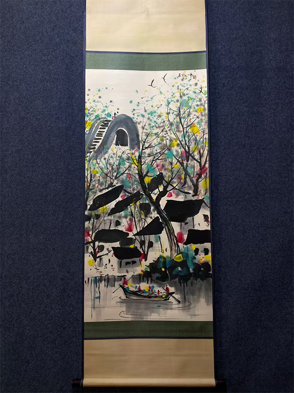 zz8|7714 中国古美術 近現代書畫家 作品【呉冠中の優れた手画です】書法 自筆肉筆 封筒 切手 書家の愛蔵品拍卖