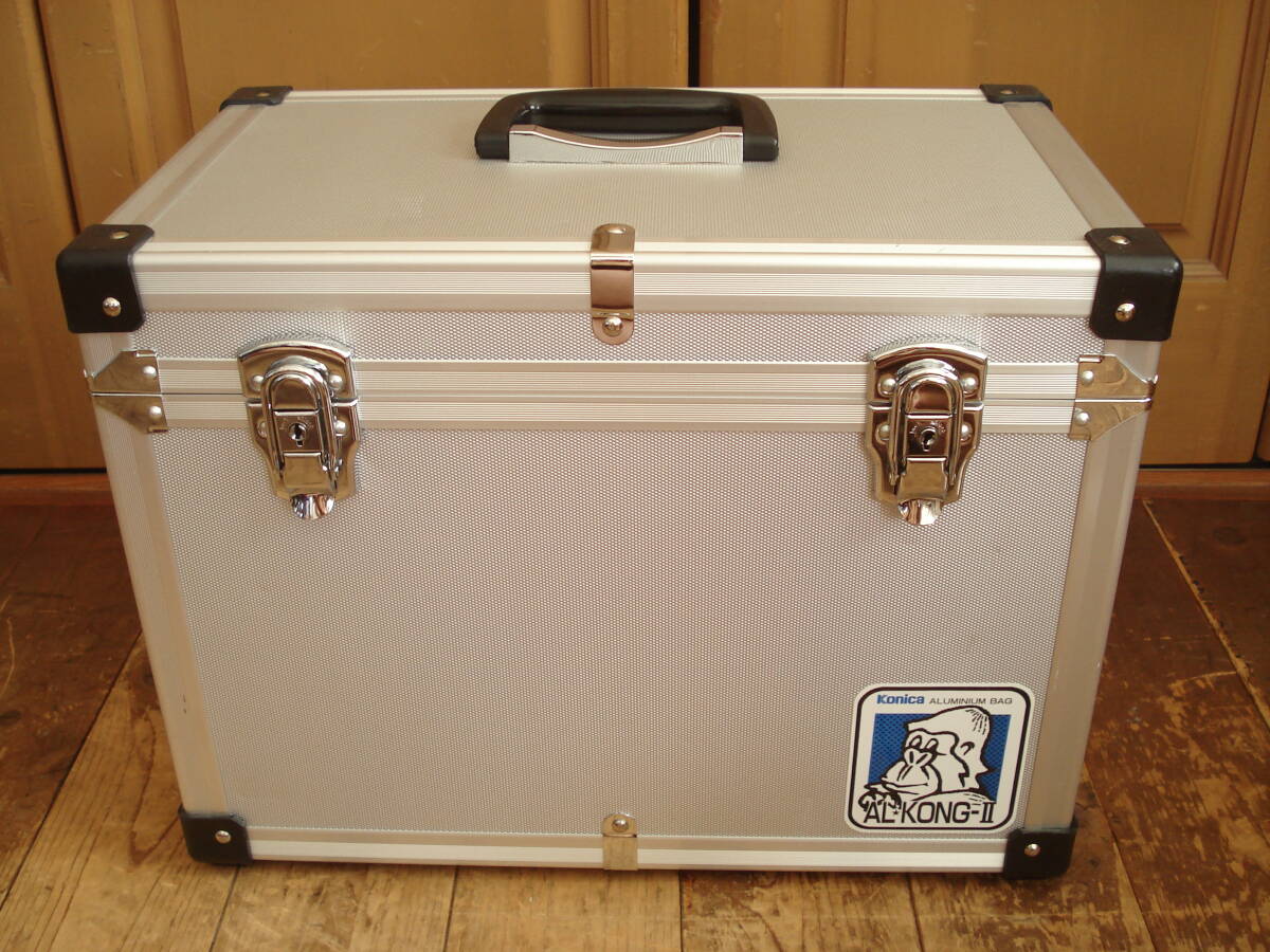 美品!★Konica コニカ!AL KONGⅡ!アルミニウムBOX!光学機器ケース!楽器機材!機材ケース!機器輸送ハードケース!アタッシュケース!拍卖