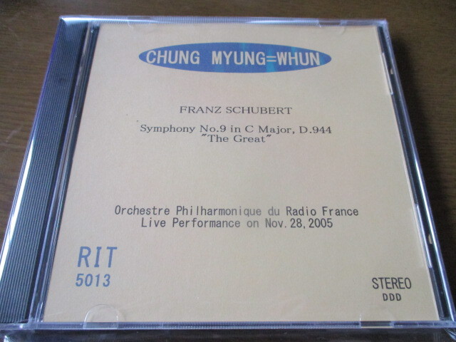 チョン・ミュンフン指揮/シューベルト:交響曲第9番。フランス放送po.拍卖