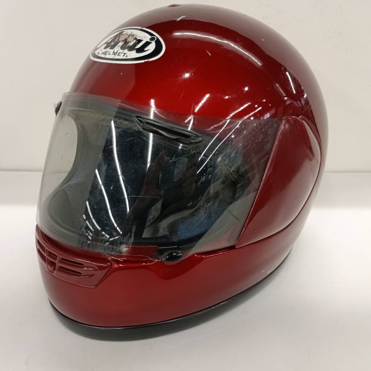 中古 ARAI OMNI-R ワインレッド 61-62 XLサイズ アライ フルフェイスヘルメット 管理3006拍卖