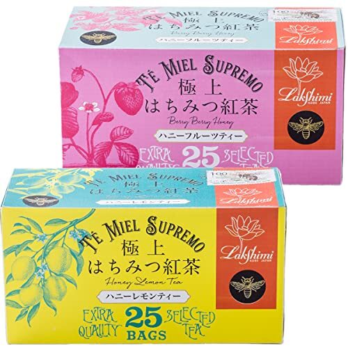 Lakshimi(ラクシュミー) 極上はちみつ紅茶 ハニーレモンティー ハニーフルーツティー 2種 各1セット拍卖