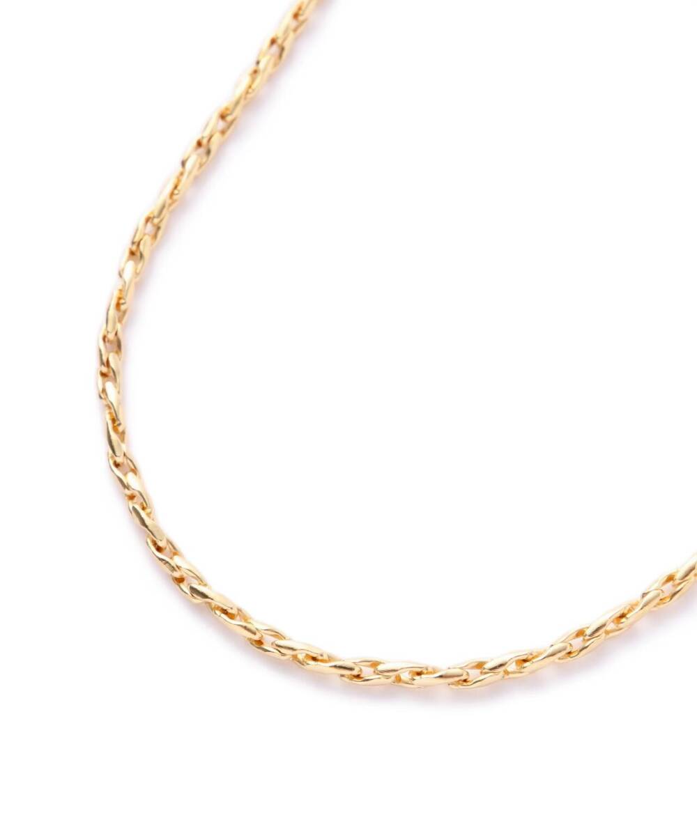 貴重★MEIAN メイアン 別注 GOLD S-SCREW CHAIN NECKLACE K18コーティング ゴールドネックレス 日本製★L'Appartement拍卖