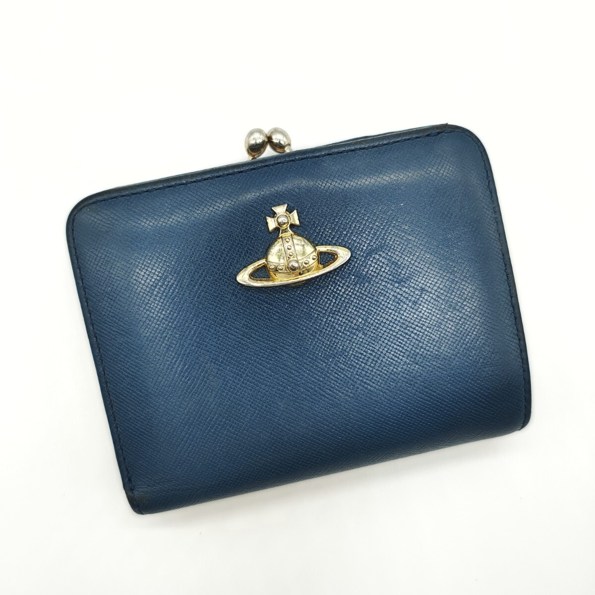 Vivienne Westwood 二つ折り財布 青がま口 オーブ拍卖