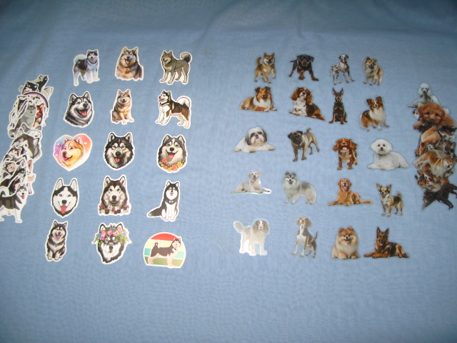 ※イヌ/犬ステッカー スマホ・パソコン・文具・スーツケース・スノーボード等に! ★2種類 合計100枚 ⑤拍卖