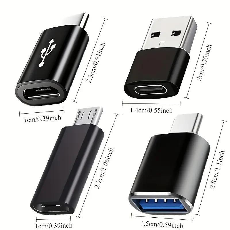 USBからUSB-Cアダプターセット 4デュアルオーシャメントコンバーター(USB 3.0&Micro-USBからType-C) A拍卖