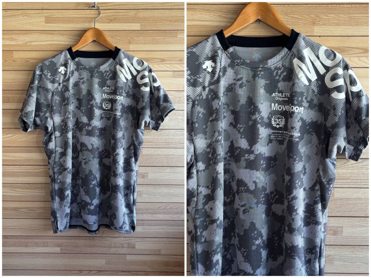 #セール★サイズ L★未使用★DESCENTE デサント MOVE SPORT ムーブ スポーツ 半袖 シャツ Tシャツ ホワイト 白 ブラック 黒 トレーニング拍卖