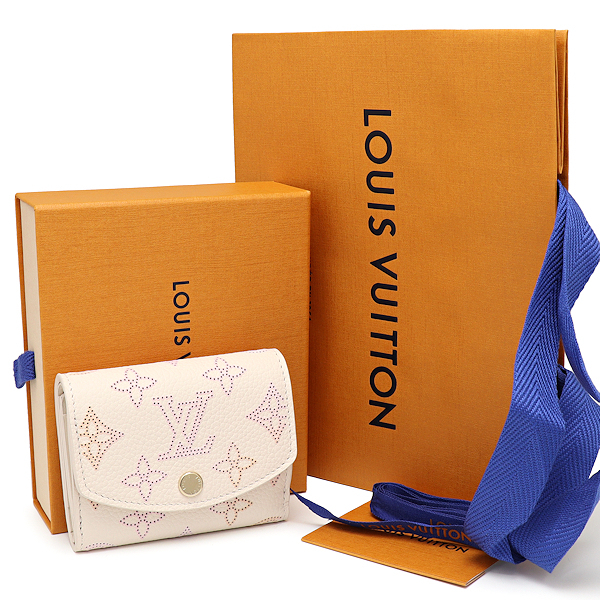 新品 ルイヴィトン マヒナ ポルトフォイユイリスXS M25640 ドリームベージュ 直営店購入品 コンパクト三つ折り財布拍卖