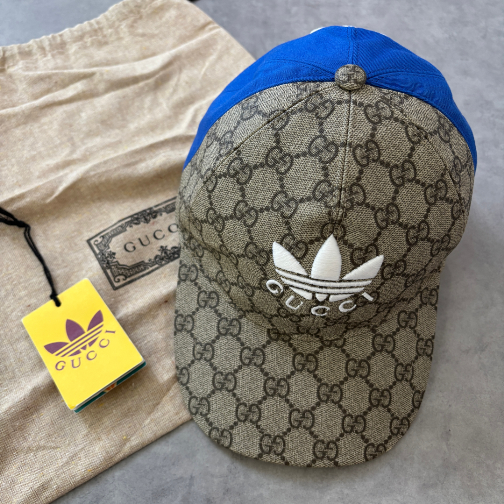 美品 GUCCI アディダス GGスプリーム キャップ M 58cm拍卖