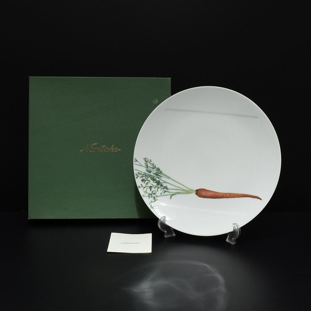 ◎559541 未使用品 Noritake ノリタケ 京香旬彩 金時人参 大判 プレート 27cm T9930G/1620-3 箱入 大皿 ディナープレート拍卖