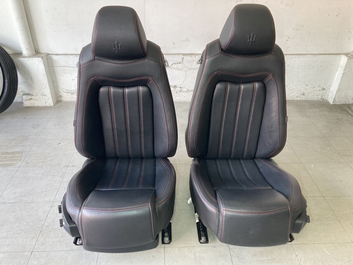 マセラティ mgta グラントゥーリズモ 純正シート ブラックレザー 本革拍卖