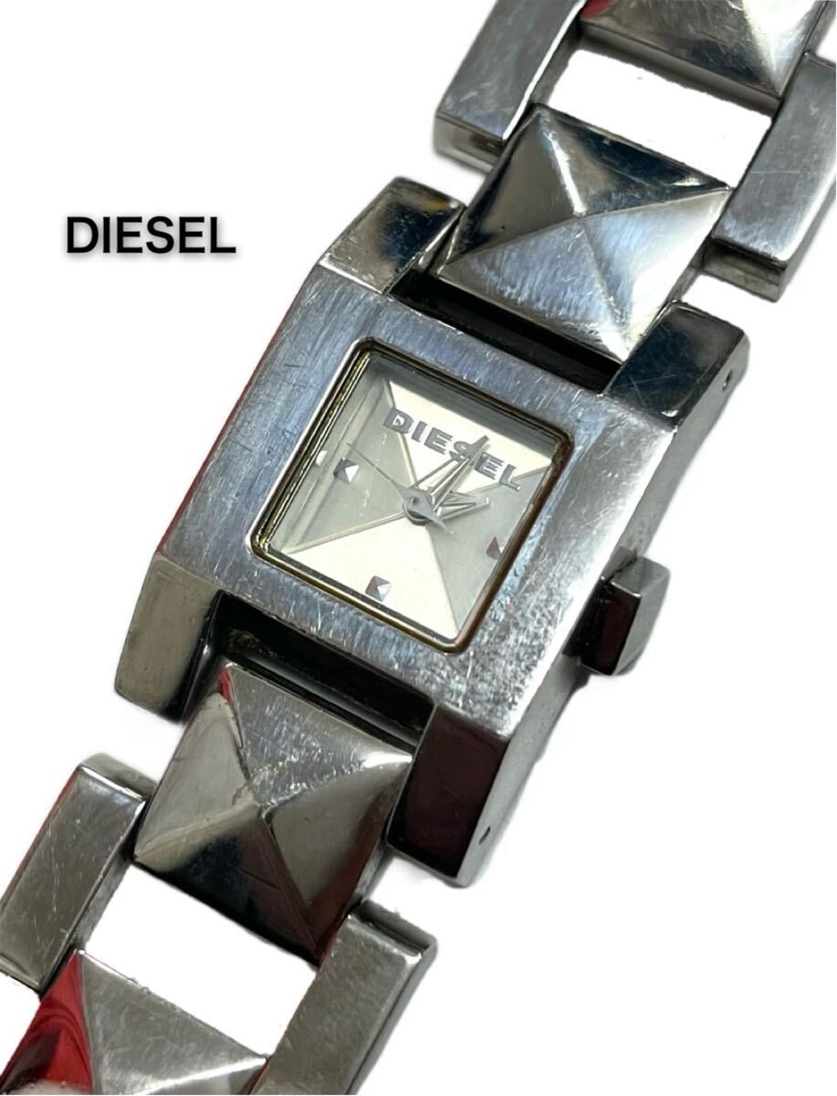DIESEL★ディーゼル★DZ-5137 スタッズブレス ウォッチ アナログ レディース クォーツ 時計 シルバー 文字盤 ブレスレッド拍卖