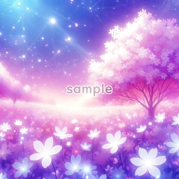 A3 350dpi 光桜 水色 緑 ピンク 紫 オリジナル絵イラスト著作権フリー画像素材 318P Light sakura Original picture image material拍卖