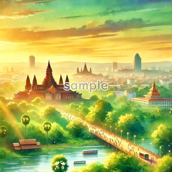 A3 350dpi カンボジア オリジナル絵イラスト著作権フリー画像素材 160P Cambodia Original picture image material copyright free拍卖