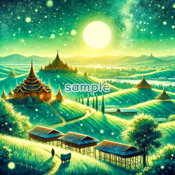 A3 350dpi ミャンマー オリジナル絵イラスト著作権フリー画像素材 198P Myanmar Original picture image material copyright free拍卖