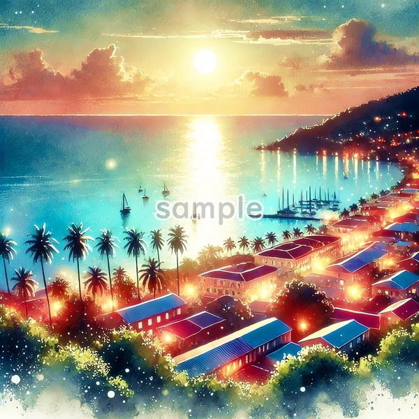 A3 350dpi ドミニカ国 オリジナル絵イラスト著作権フリー画像素材 160P Dominica Original picture image material copyright free拍卖