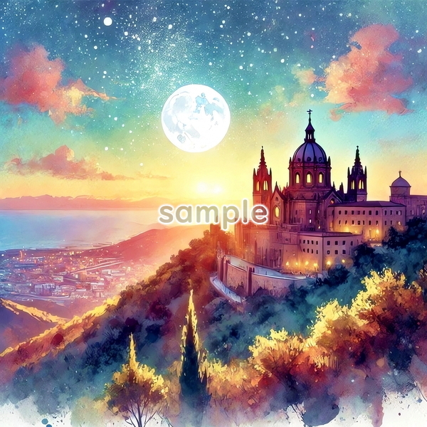 A3 350dpi モントセラト オリジナル絵イラスト著作権フリー画像素材 146P Montserrat Original picture image material copyright free拍卖