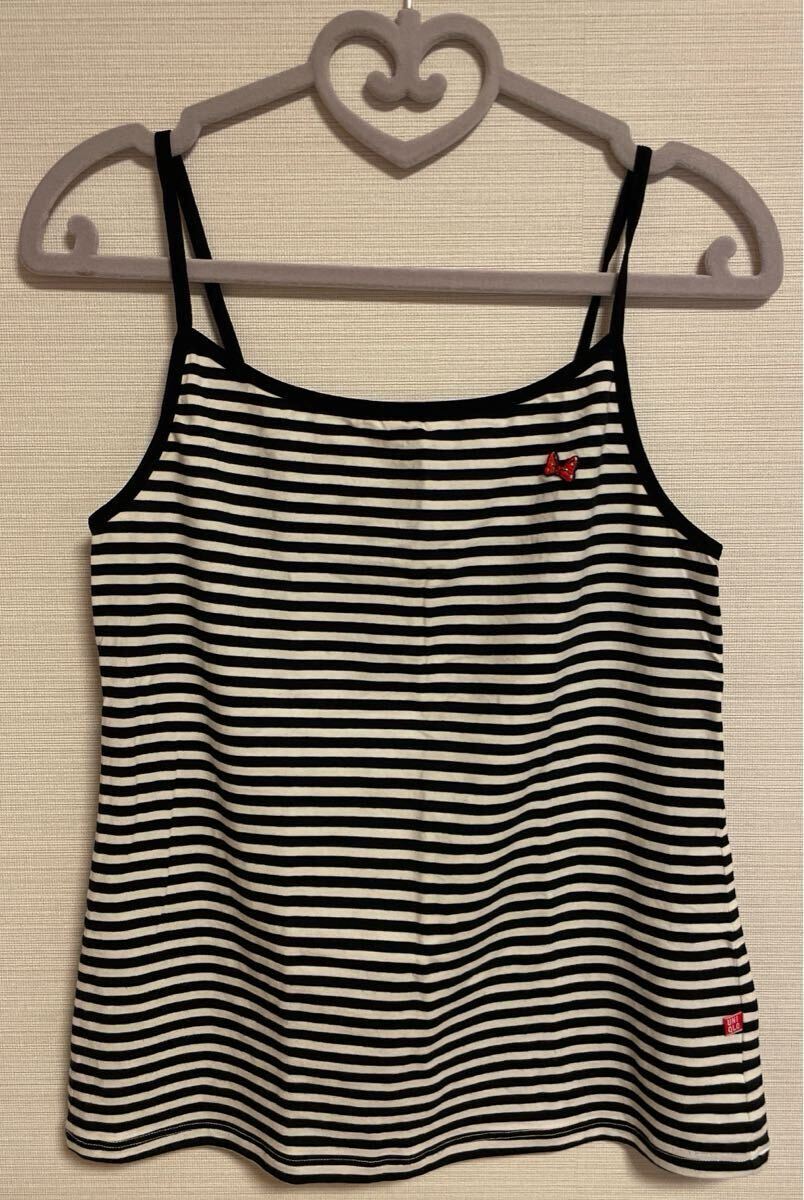 UNIQLO ユニクロ ボーダー キャミソール L ディズ二ーコラボ ミニー拍卖