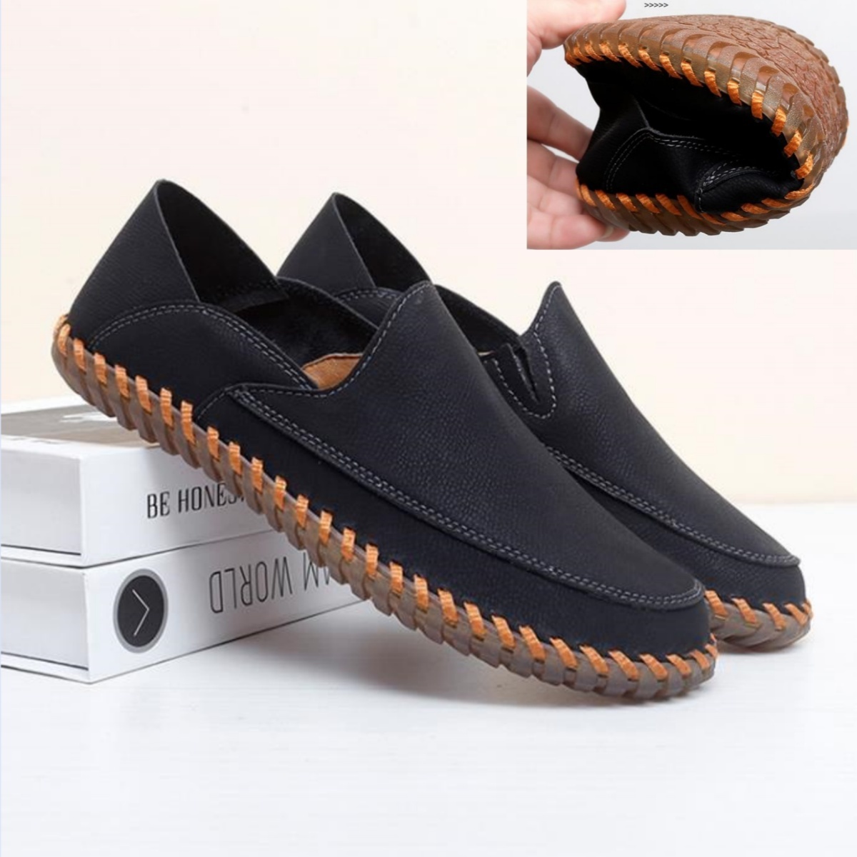 ローファー スリッパー 2WAY スリッポン カジュアル 新品*メンズ ドライビングシューズ 春秋夏靴【8335】クロ 24.0cm拍卖