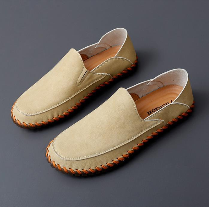 ローファー スリッパー 2WAY スリッポン カジュアル 新品*メンズ ドライビングシューズ 春秋夏靴【8335】カーキ 25.5cm拍卖