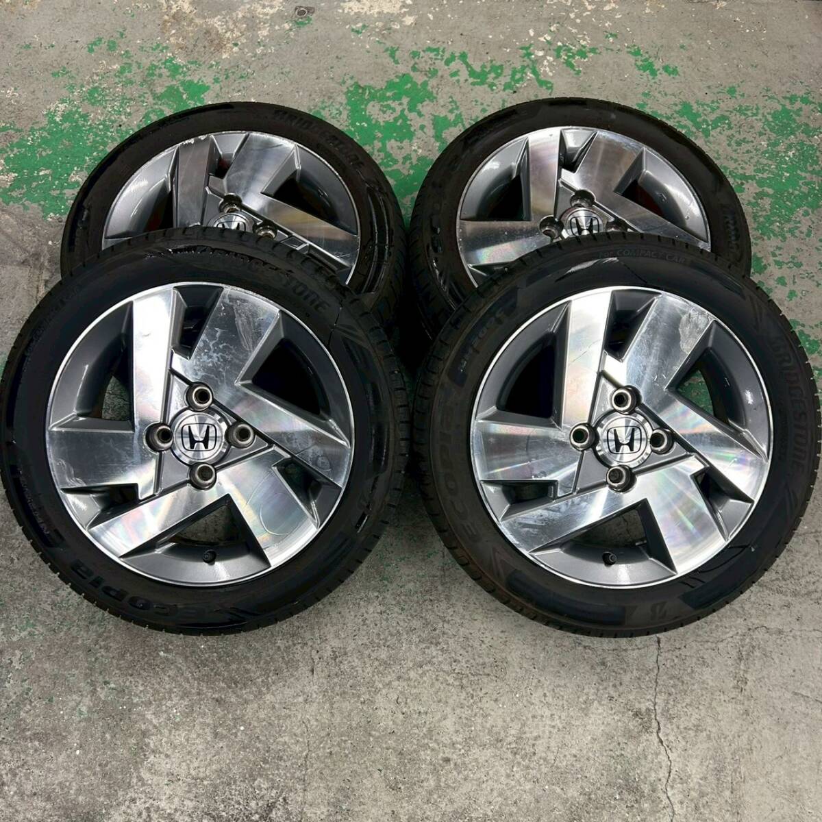 4穴■ホンダ純正 2023年製 ブリヂストン ECOPIA 165/55R14 4本 ■073007K拍卖