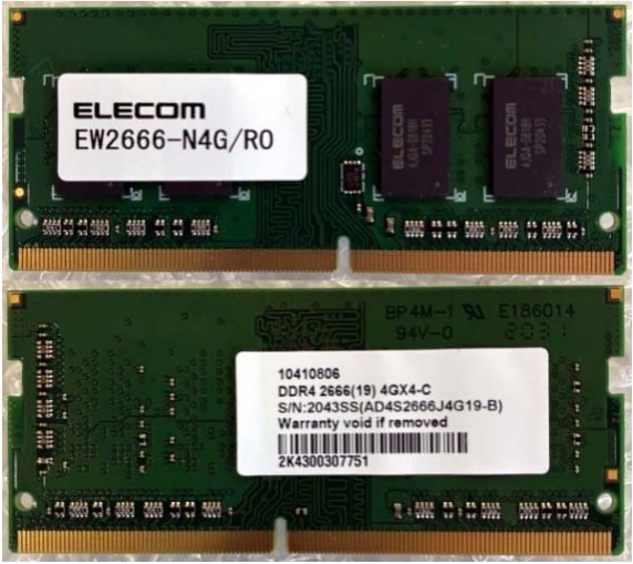 ★送料無料★ELECOM★RoHS対応DDR4メモリ★4GB★EW2666-N4G/RO★DDR4-2666/PC4-21300★9枚セット★②拍卖