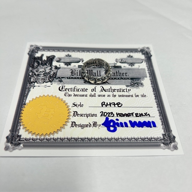 Bill Wall Leather ビルウォールレザー BWL 2023 ハートリング シルバー 新品 すぐに納品できます 日本サイズ 11号 指輪拍卖
