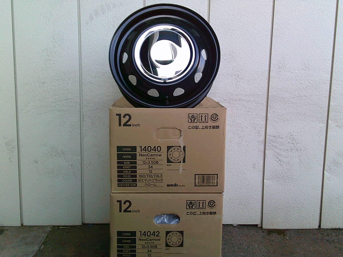 全国送料込☆ネオキャロ☆12×3.5J+34☆100/4H☆軽バン軽トラハイゼットエブリィキャリィサンバーNバンアトレーアクティバモス拍卖