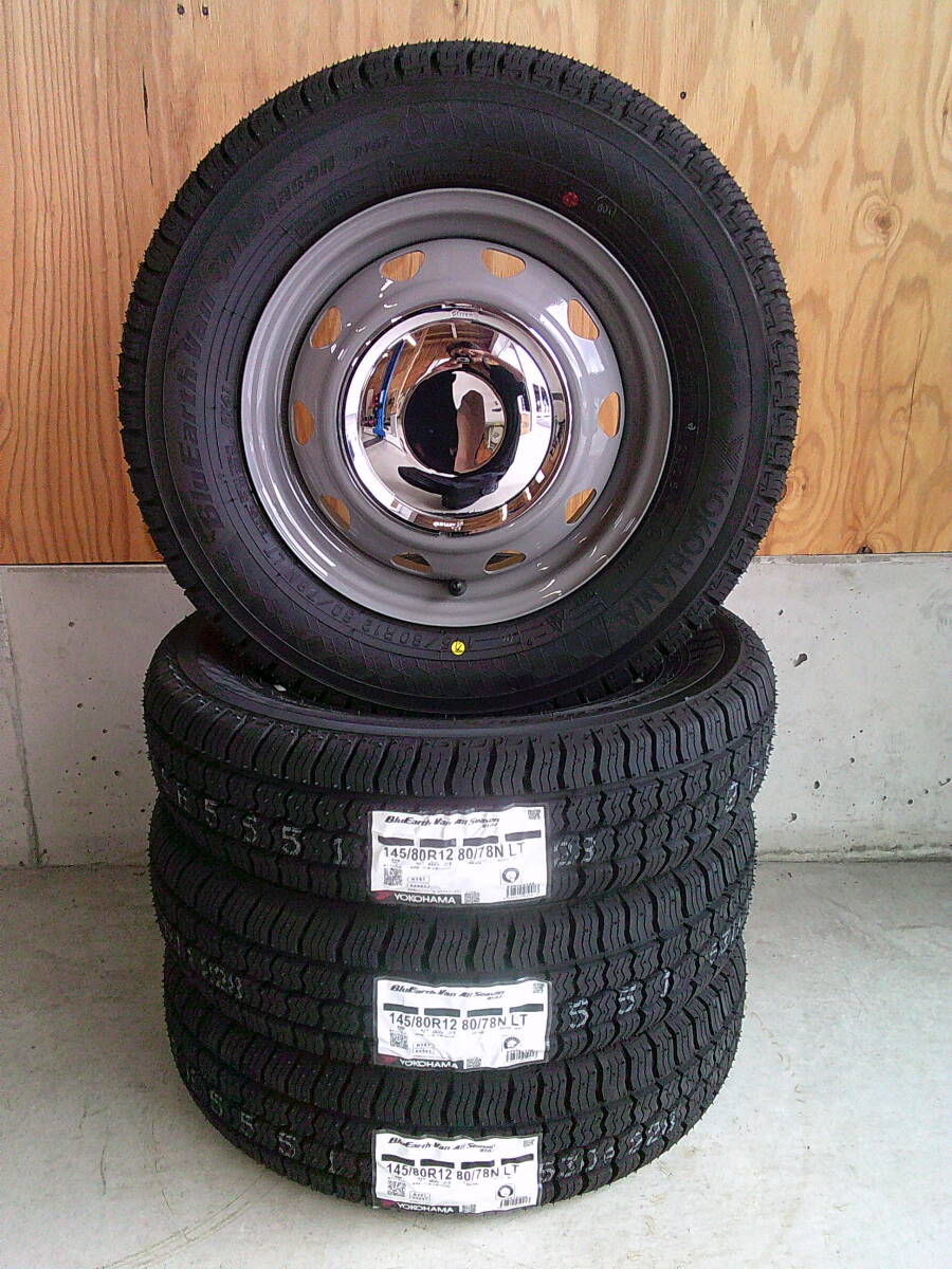 新品☆ヨコハマオールシーズンタイヤ☆RY61☆145/80R12☆ハイゼット・スクラム・エブリィ・アクティ・サンバー・軽トラ・軽バンなどに☆拍卖