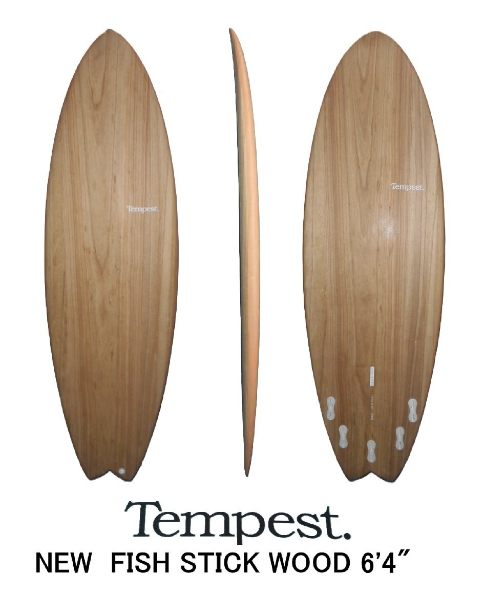 送料無料(一部除く)★Tempest モデル名 NEW FISH STICK WOOD 6'4 新品拍卖