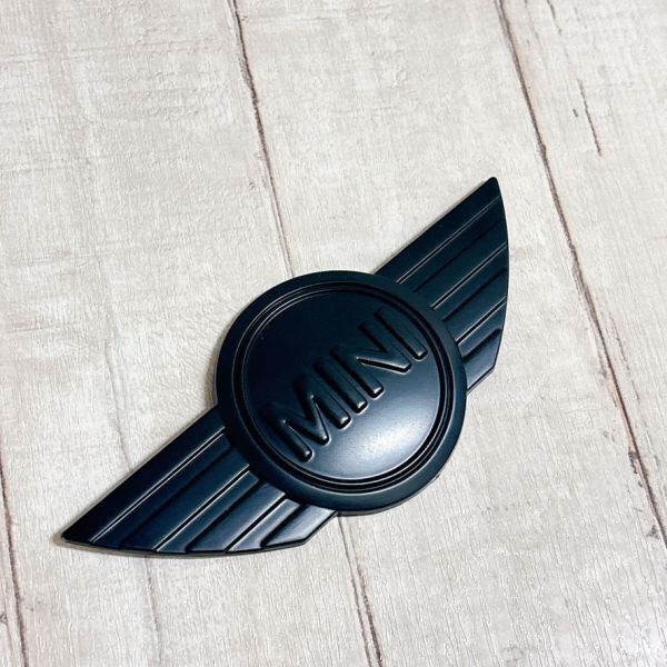 s99 在庫処分【MINI COOPER】 マットブラック 艶なしミニクーパー エンブレム ボンネット 検) R50 R53 R56 R60 F55 F56 R57 R58 R59R60拍卖