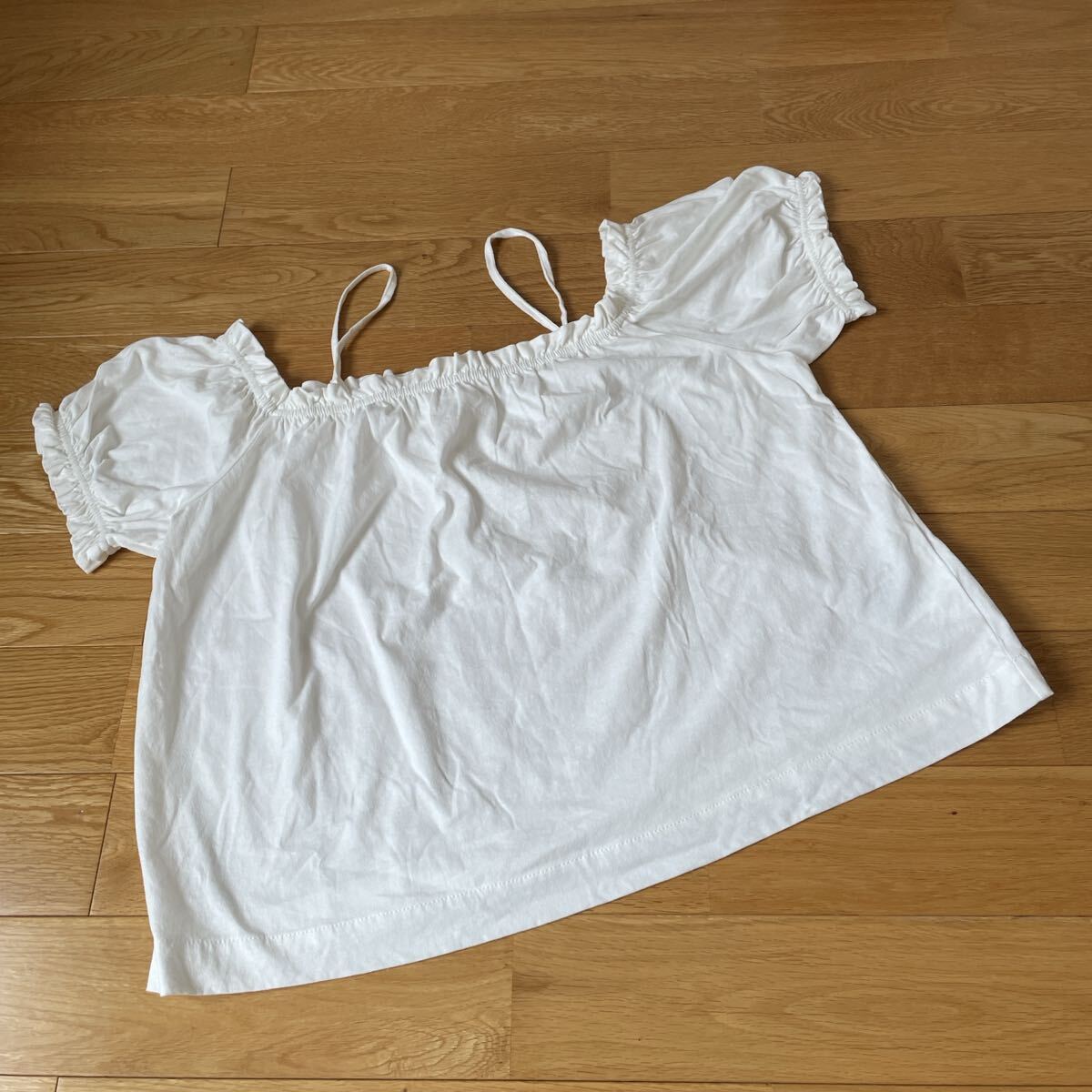 H&M エイチアンドエム オフショルダー カットソー M拍卖