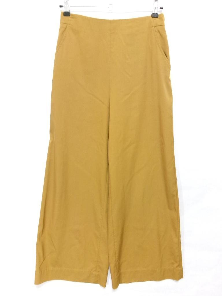 【送料込】 DRESSTERIOR ドレステリア パンツ マスタード ツイルワイドパンツ ウエスト後ゴム入り 定価16,500円 日本製 size40 L/971628拍卖