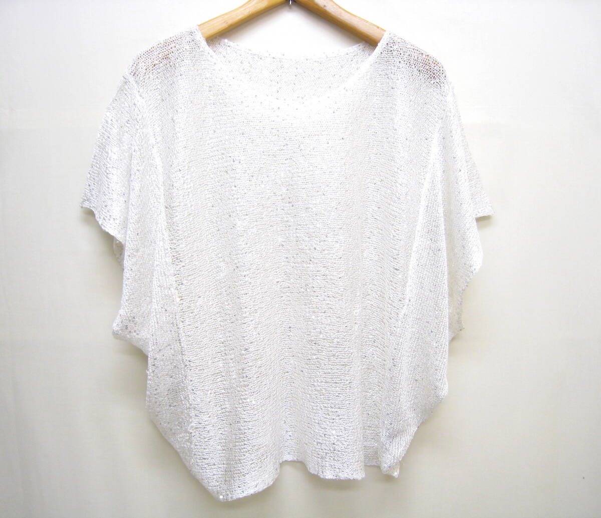 SPECCHIO■スペッチオ ローゲージ スパンコール ニット オーバーサイズ トップス レディース サイズ40拍卖