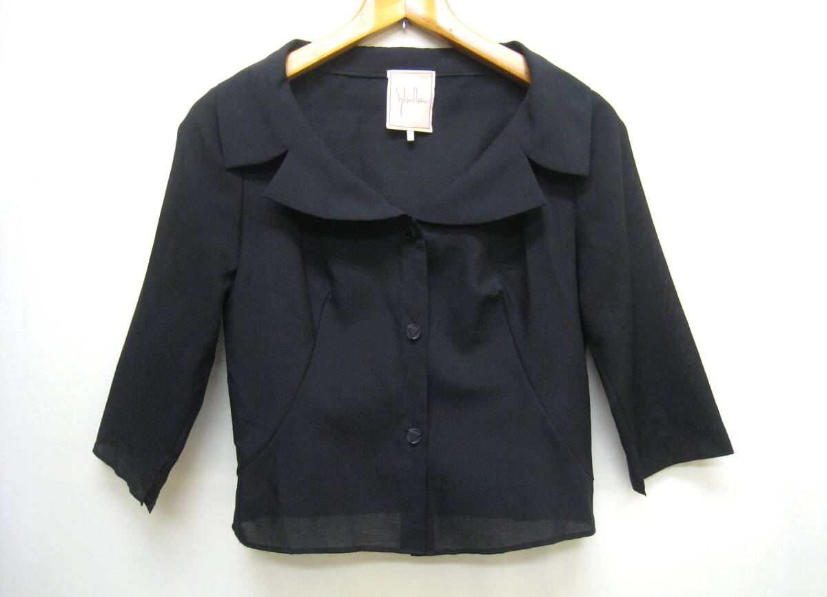 Sybilla■シビラ 薄手 ジャケット レディース サイズM ブラック 日本製拍卖